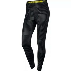 NIKE COURT Black Grey Graphic Leggings XS